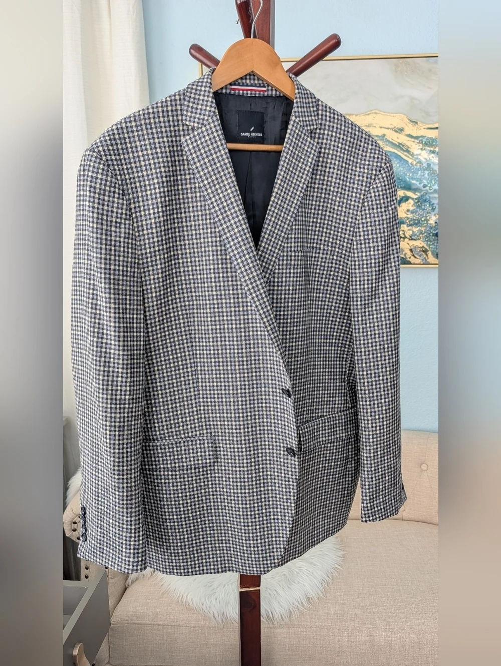 Daniel Hechter  100% Wool Sport Coat Blazer Size 46 R